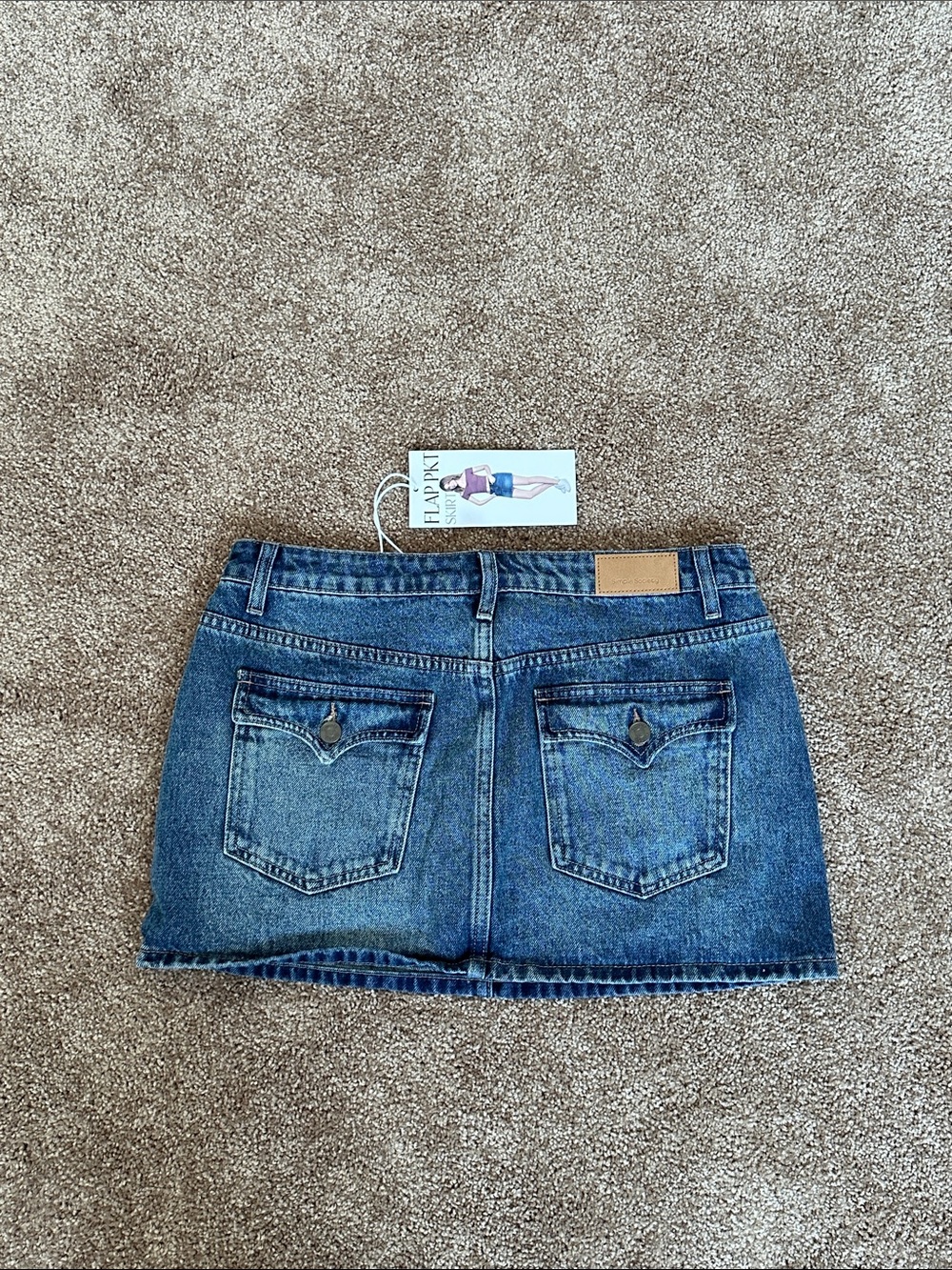 Flap Pocket Mini Skirt